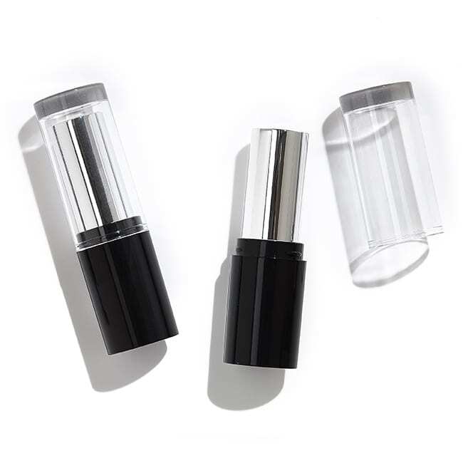 Black and Silver Lipstick with Clear Cover l YYD1023 l APC Packaging