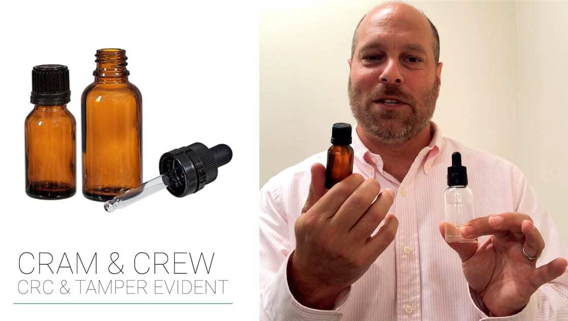Product Demo: Boston Round Bottles with CRC & Tamper Evident Droppers or Orifice Reducer (CRAM/CREW)